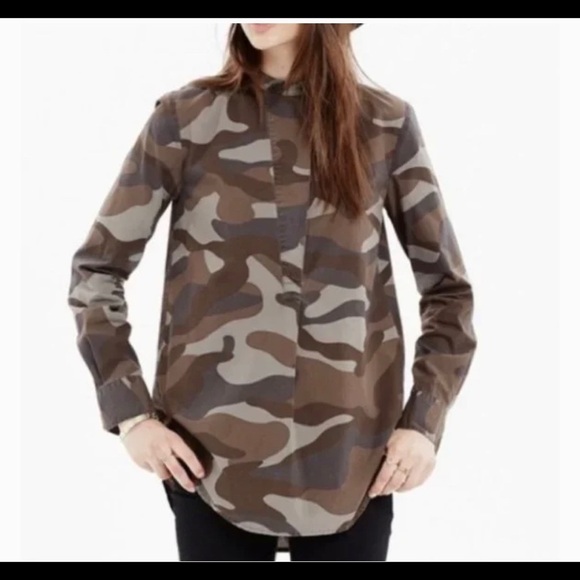 Madewell CAMO Tunic Top - Picture 1 of 5